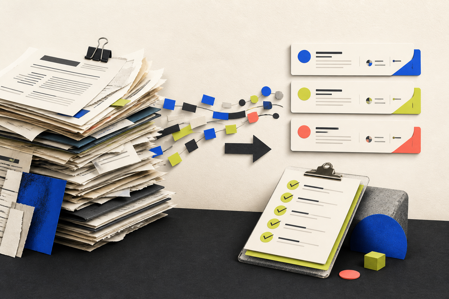 Public bid documents becoming ranked opportunity cards and a clear checklist